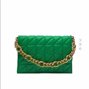 ZARA QUILTED CHAIN STRAP SHOULDER BAG